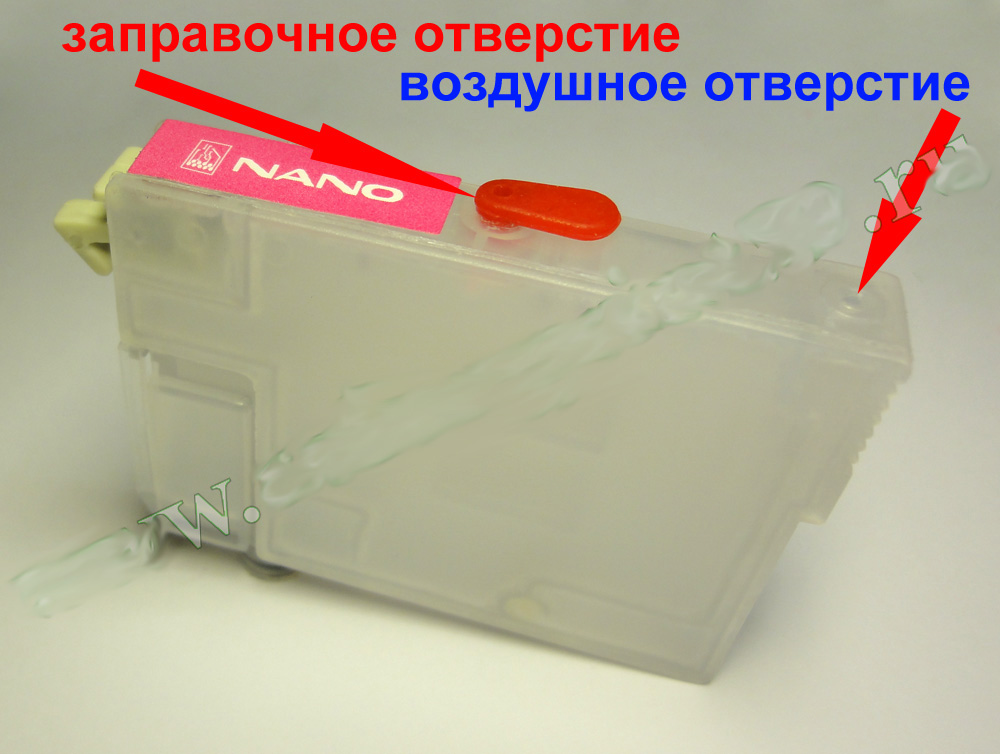 Заправка картриджа epson